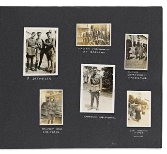 Hemingway, Ernest (1899-1961) WWI Photo Album Documenting his Volunteer Service in the Ambulance Corps.